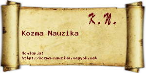 Kozma Nauzika névjegykártya