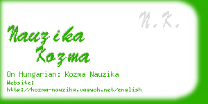 nauzika kozma business card